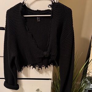 Forever 21 Charcoal Knit Sweater